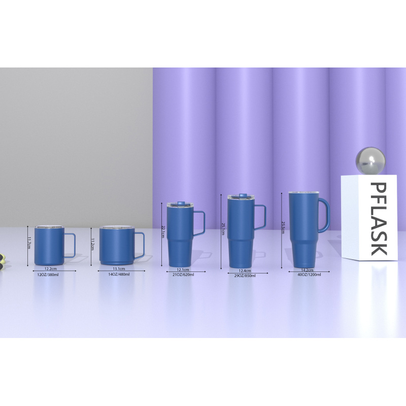 Mug isotherme à double paroi 620 ml/21 oz avec couvercle rabattable T022