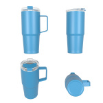 Mug isotherme à double paroi 620 ml/21 oz avec couvercle rabattable T022