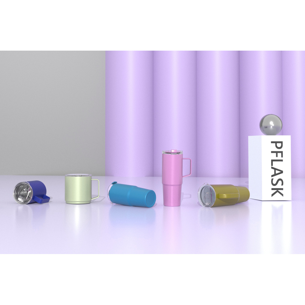 620ml/21OZ double wall insulated mug with flip lid T022