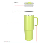 850 ml/29 oz doppelwandiger Isolierbecher mit Klappdeckel T023