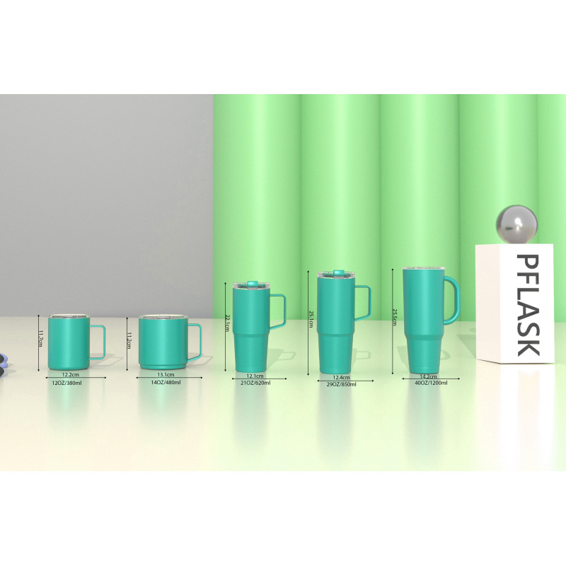 850ml/29OZ double wall insulated mug with flip lid T023