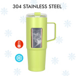850ml/29OZ double wall insulated mug with flip lid T023