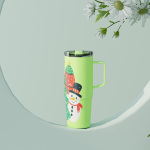 850ml/29OZ double wall insulated mug with flip lid T023