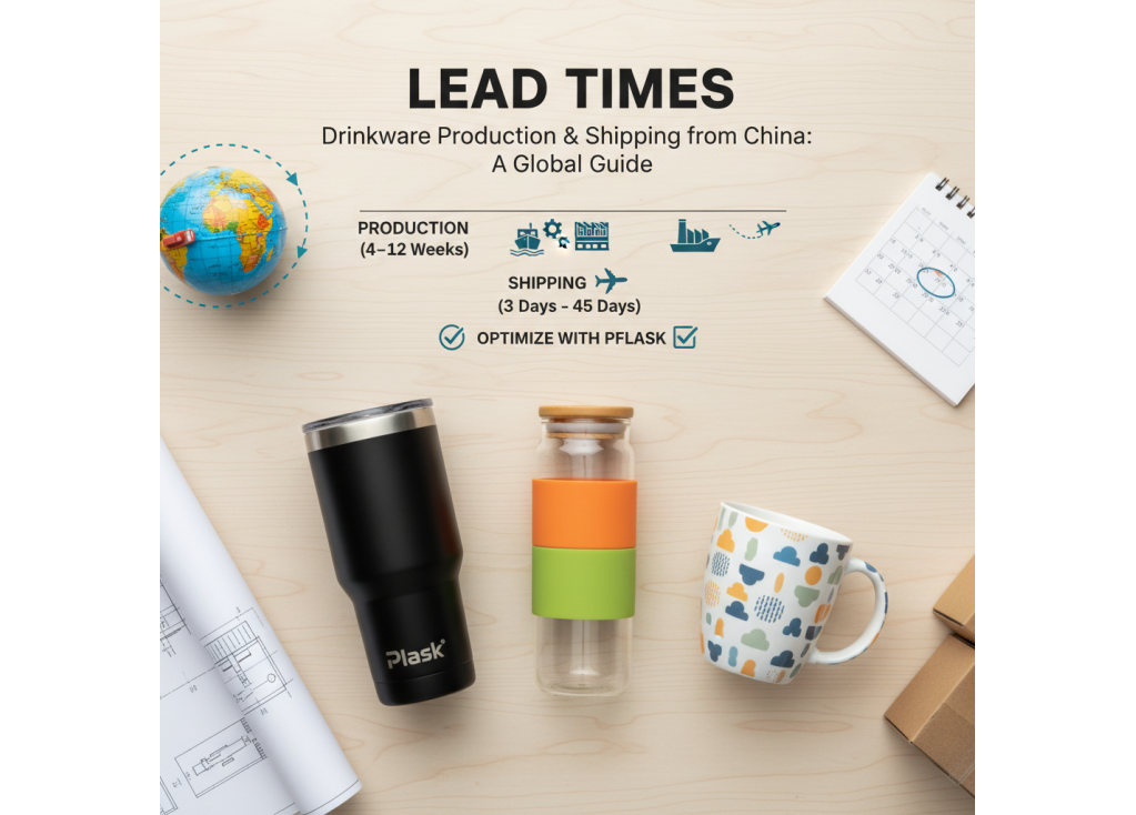 Quels sont les délais de production et d'expédition habituels pour les articles de boisson en provenance de Chine&nbsp;?