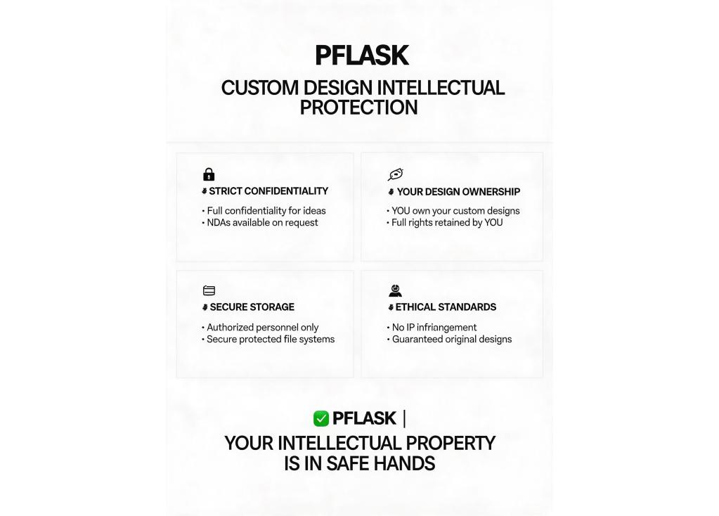 What is your policy on intellectual property protection when working on custom designs?