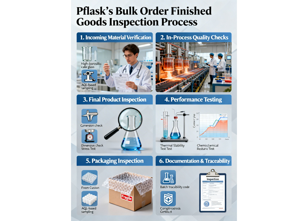 What is your procedure for inspecting finished goods before shipment for bulk orders?