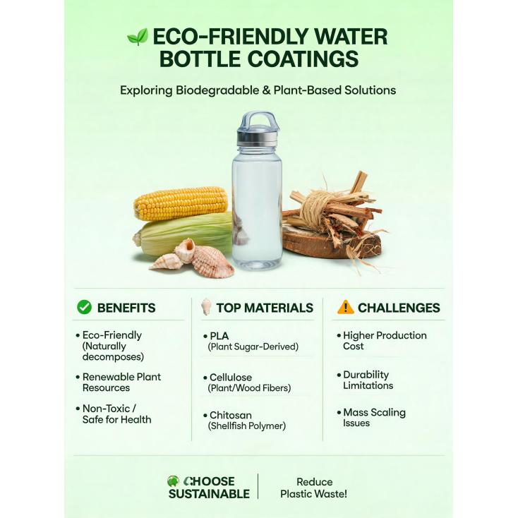 Are there any biodegradable or plant-based coatings for water bottles?