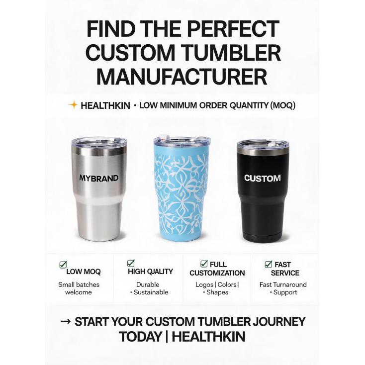 custom tumbler manufacturer with low minimum order quantity