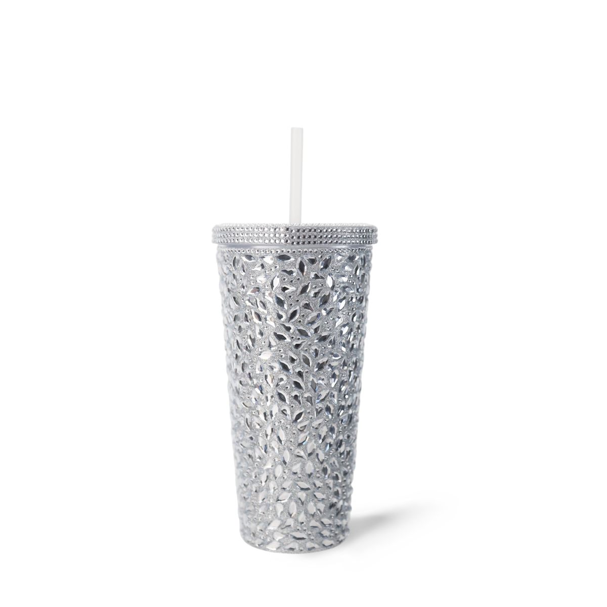 670ml/23oz AS Plastic Straw Tumbler Acrylic Water-drop Decorations