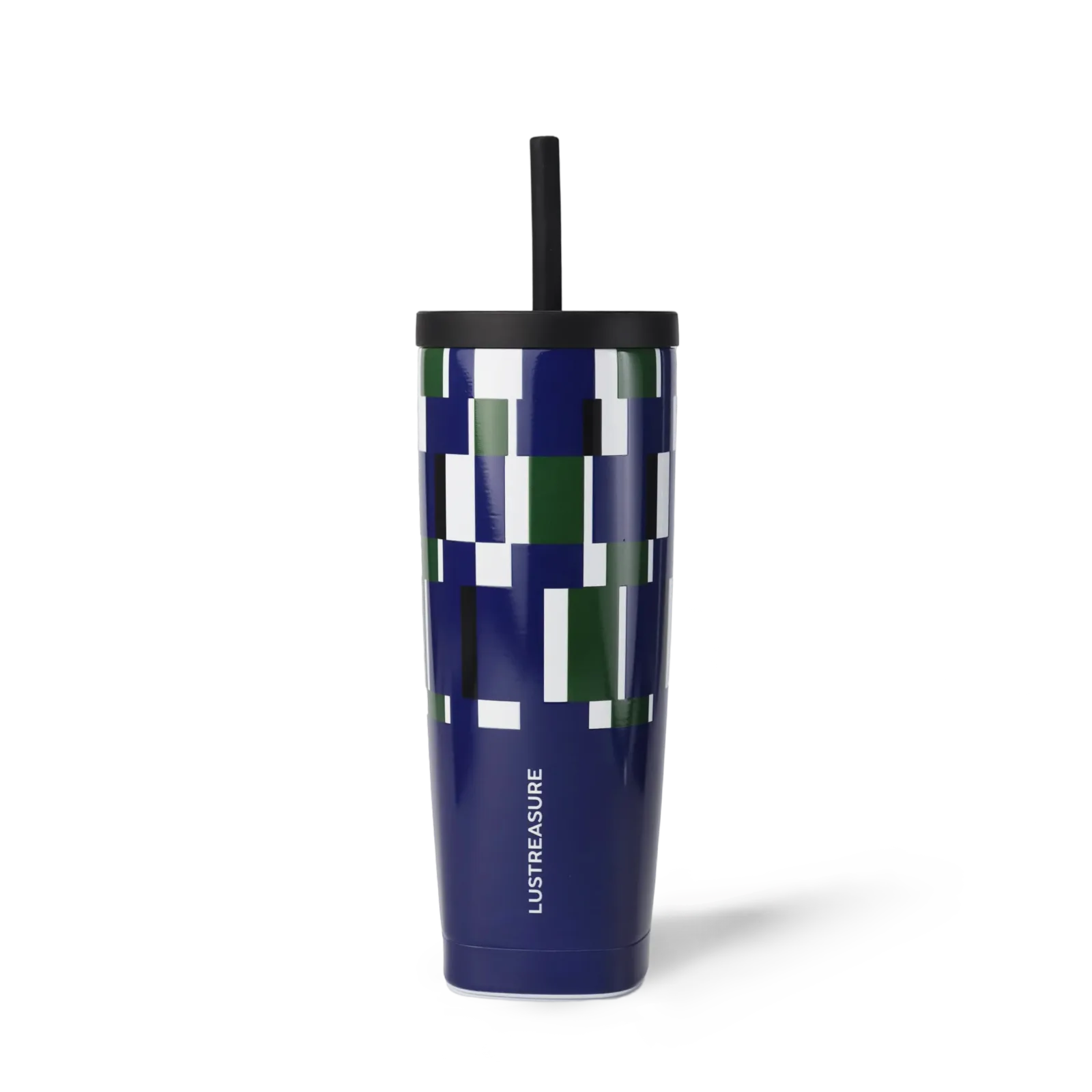 530ml/18oz Vacuum Insulated Stainless Steel Square Tumbler With Silicone Straw