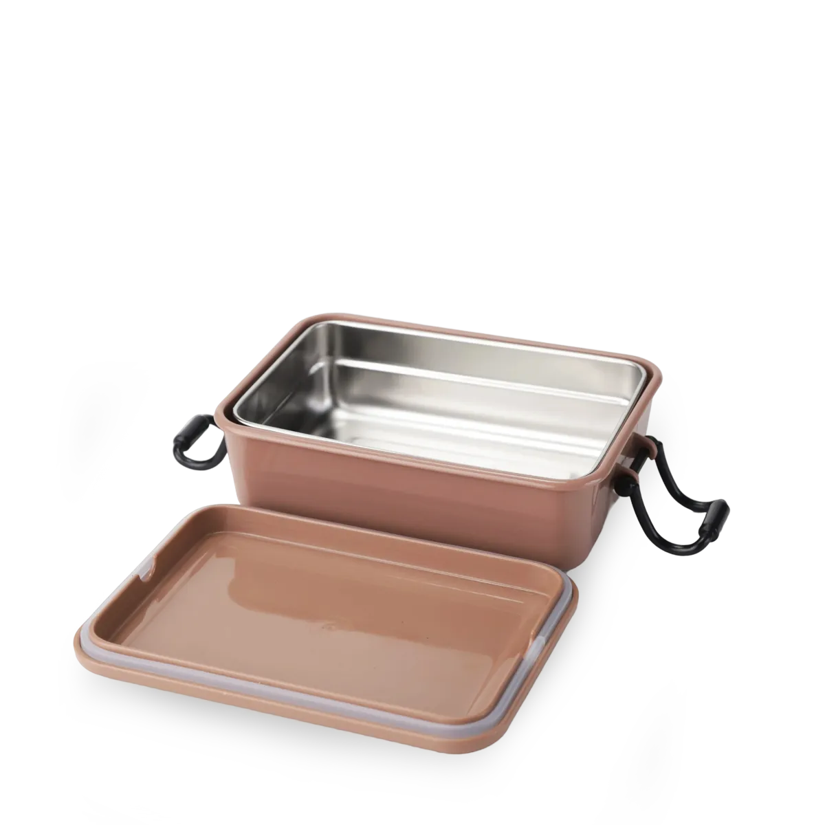 510ml Double Wall Lunch Box With Two Side PP Locking Clasps