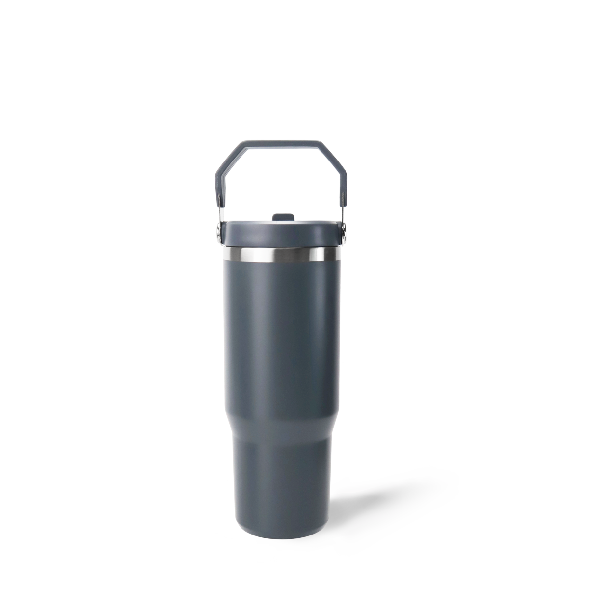 900ml/30oz Vacuum Insulated Stainless Steel Tumbler With Flip-Straw Lid