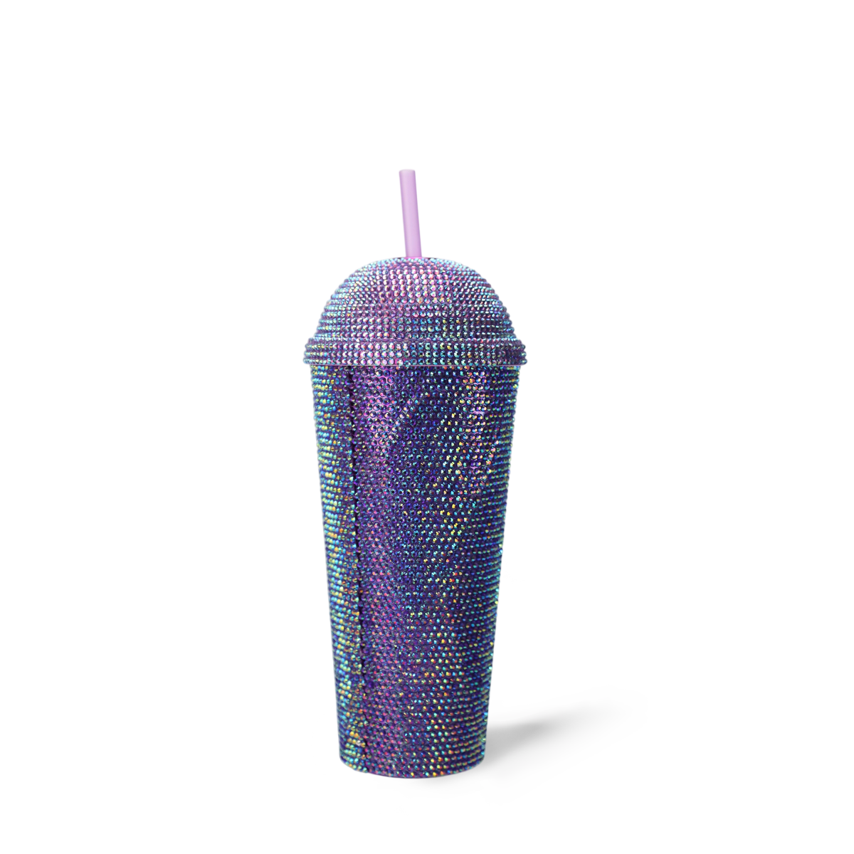 670ml/23oz AS Plastic Straw Tumbler Acrylic Diamond Decorations