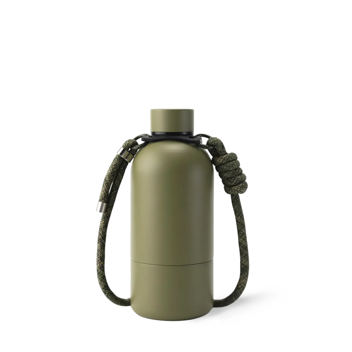 500ml/17oz Vacuum-Insulated Stainless Steel Water Bottle with Built-in Pet Water Bowl Set