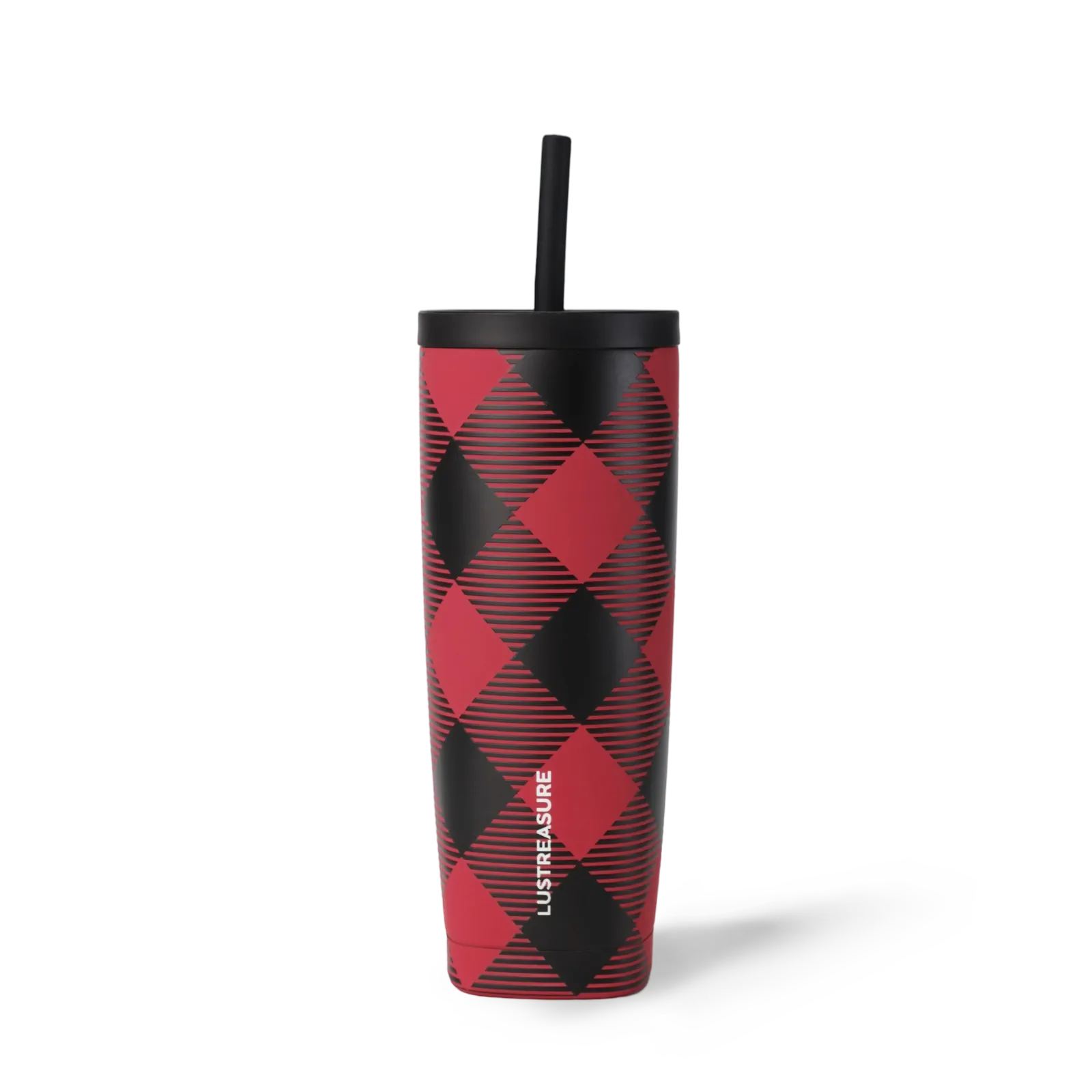 530ml/18oz Vacuum Insulated Stainless Steel Square Tumbler With Silicone Straw