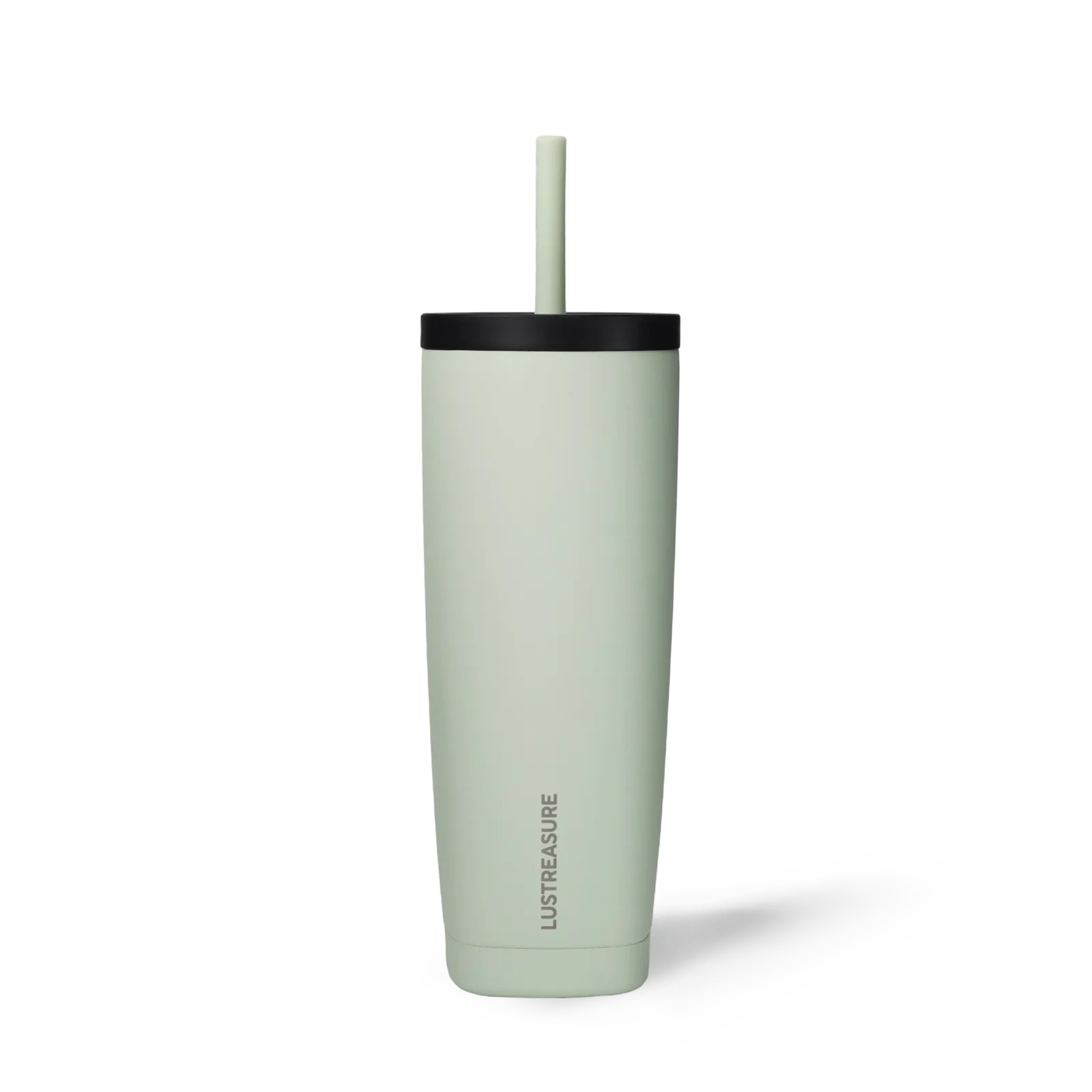 530ml/18oz Vacuum Insulated Stainless Steel Square Tumbler With Silicone Straw