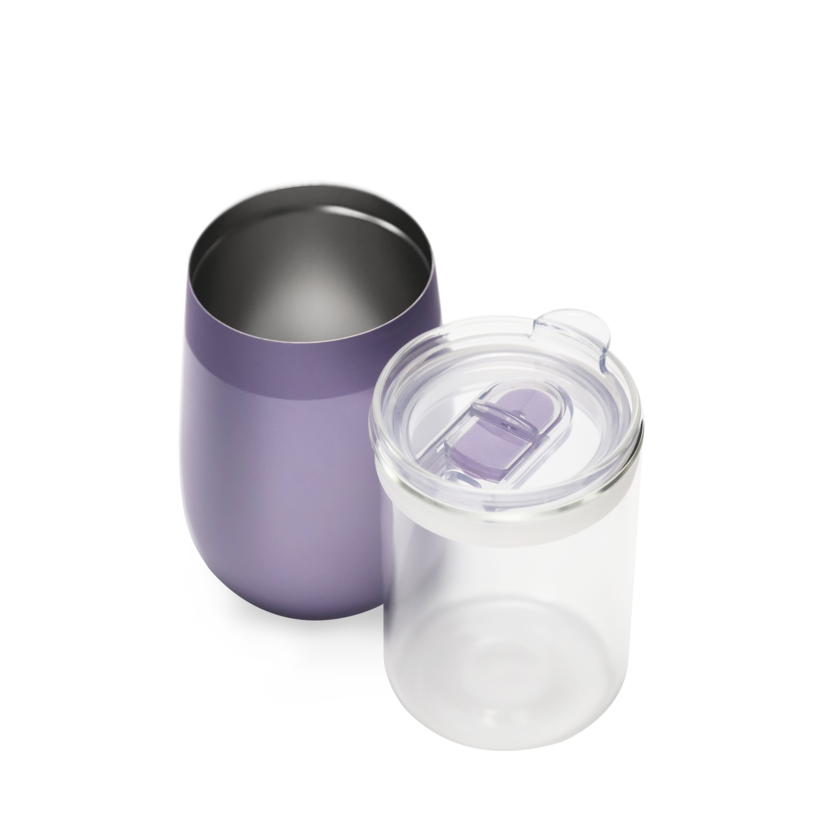 320ml/11oz Vacuum Insulated Stainless Steel Tumbler with Borosilicate Glass Cup Liner