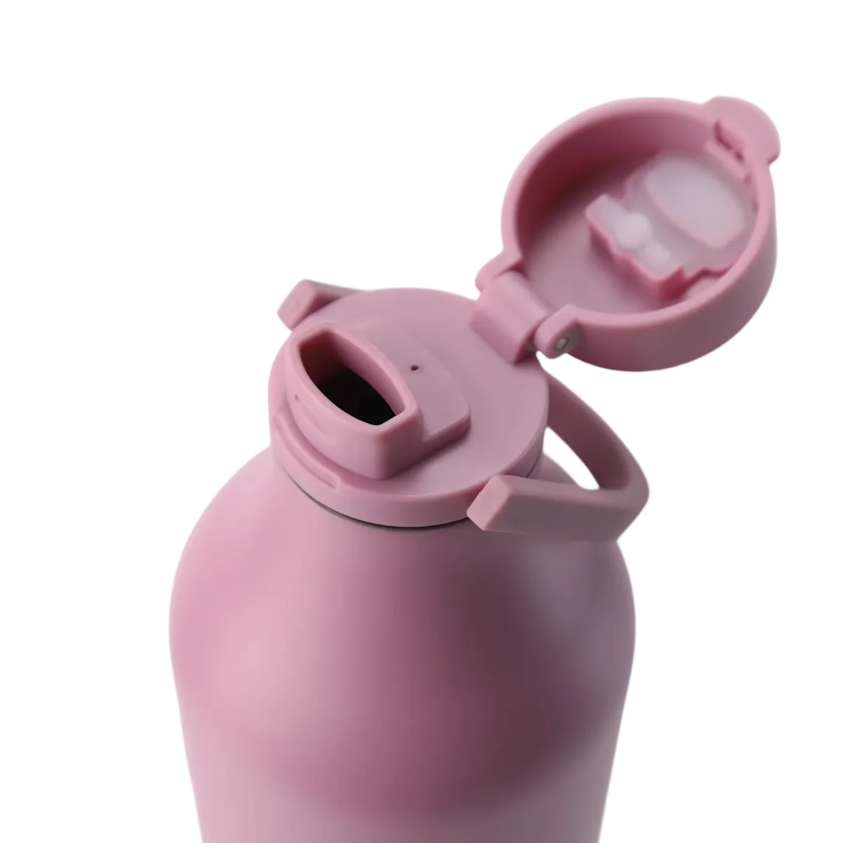 500ml/17oz Vacuum Insulated Stainless Steel Vase-shaped Bottle Rubber-coated Metal Handle