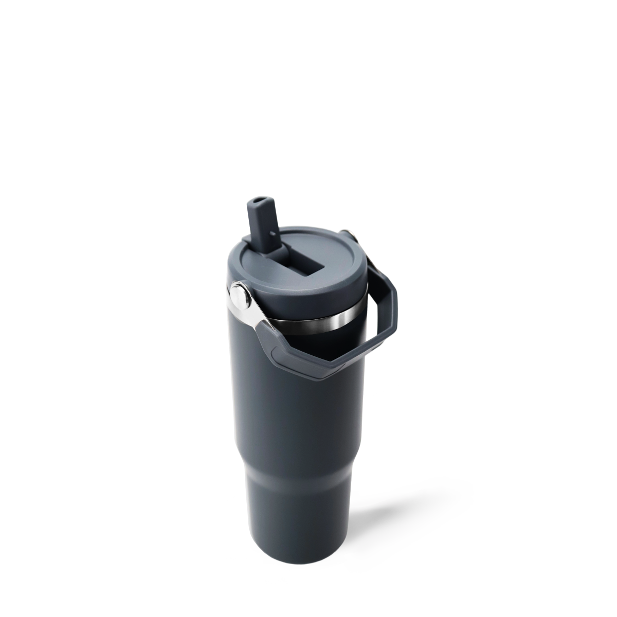 900ml/30oz Vacuum Insulated Stainless Steel Tumbler With Flip-Straw Lid