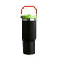 Portable 20oz 30oz Outdoor Leakproof Stainless Steel Flip Straw Insulated Travel Coffee Cup Tumbler with Handle