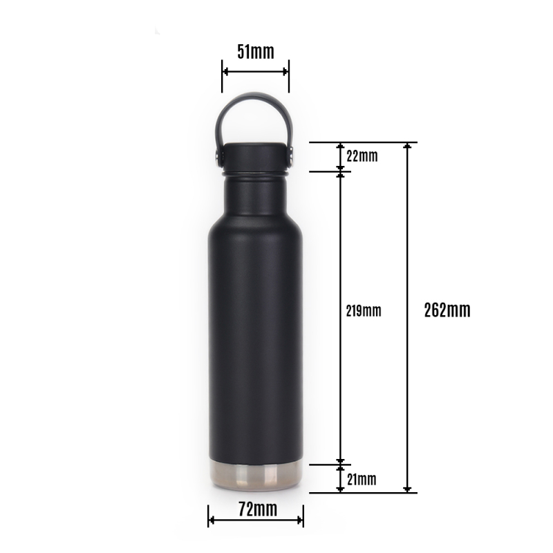 YEDI 21oz Edelstahl-Vakuumisolierte Wasserflasche mit Standardöffnung, auslaufsicher, für Reisen und Camping