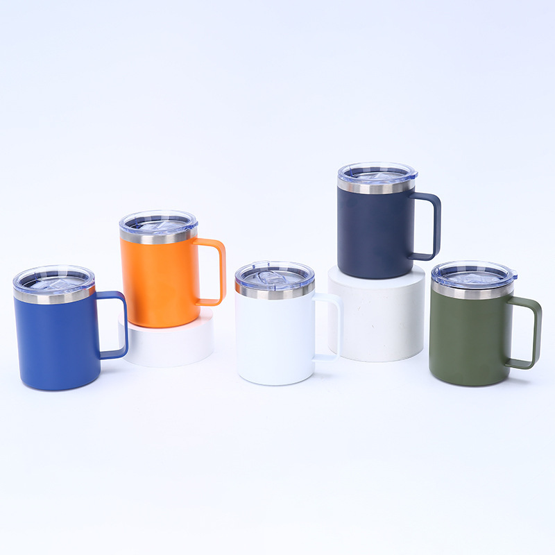 YEDI 12oz Metallbecher Edelstahl Isolierter Vakuum Benutzerdefiniertes Logo Thermobecher Kaffee Camping Reisebecher Becher mit Griff