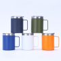 YEDI 12oz Metallbecher Edelstahl Isolierter Vakuum Benutzerdefiniertes Logo Thermobecher Kaffee Camping Reisebecher Becher mit Griff