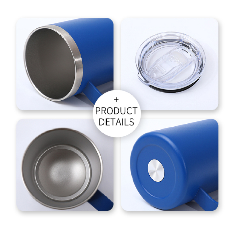 YEDI 12oz Metallbecher Edelstahl Isolierter Vakuum Benutzerdefiniertes Logo Thermobecher Kaffee Camping Reisebecher Becher mit Griff