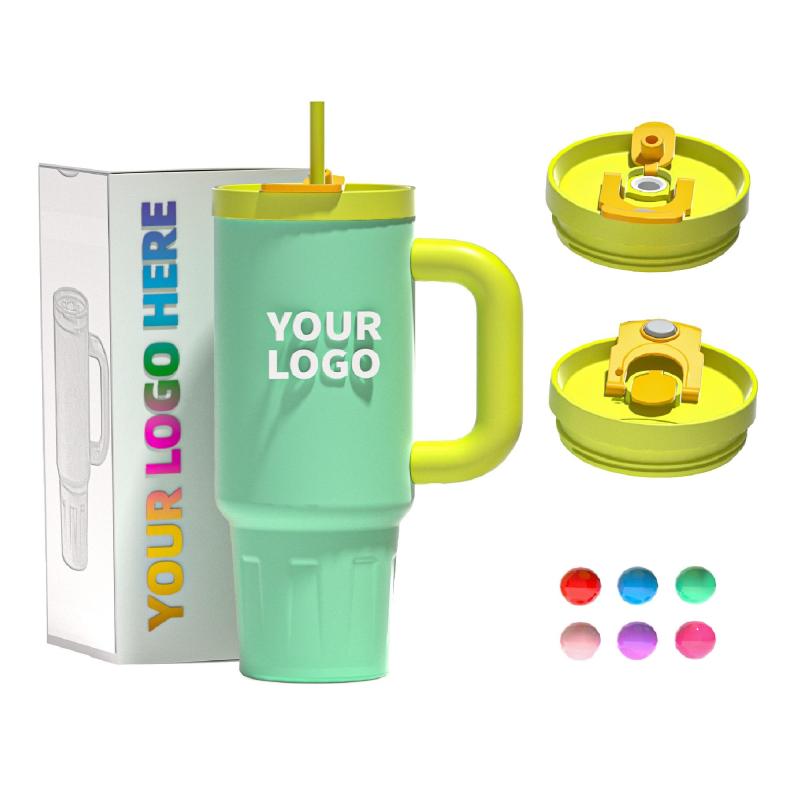 YEDI 40oz Double Wall Vacuum Stainless Steel Tumbler Patented Design with Lid Wide Straw New Handgrip Thick Durable for Camping