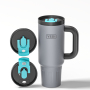 YEDI Custom logo 40 oz Double Wall Vacuum Stainless Steel Christmas Coffee Travel 40oz Outdoor Mug Tumbler With Handle and Straw