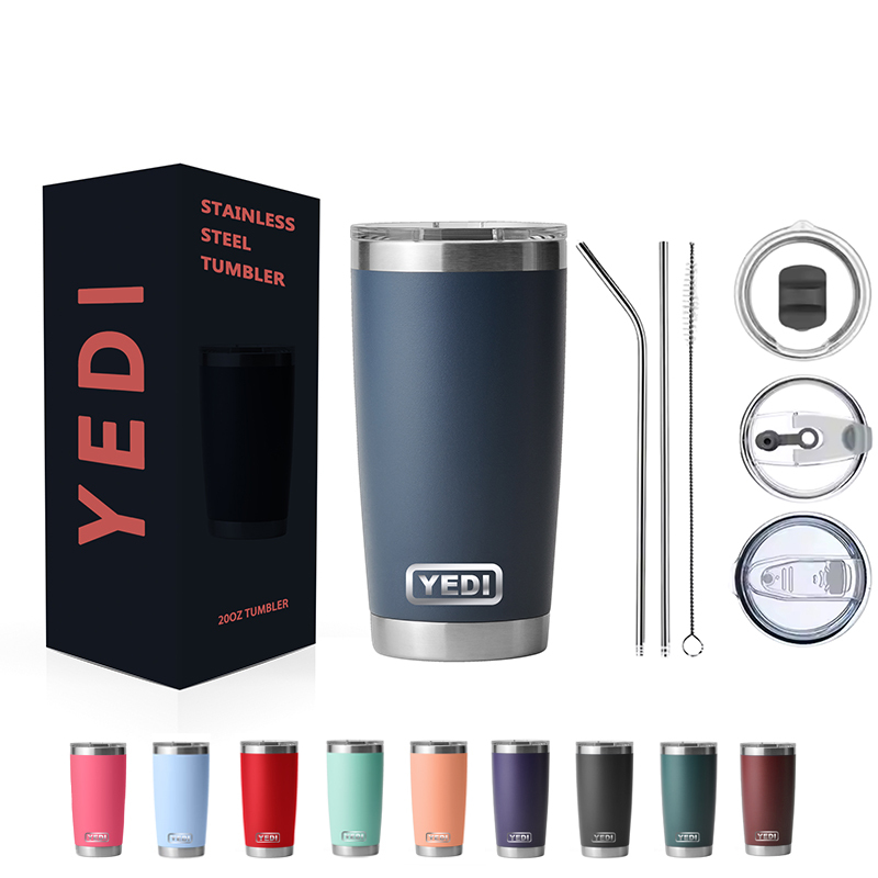 YEDI Custom logo 20oz Stainless Steel Tumbler Double Wall Insulated Travel Coffee Mug 20oz Tumbler Cup With Magnetic Slide Lid