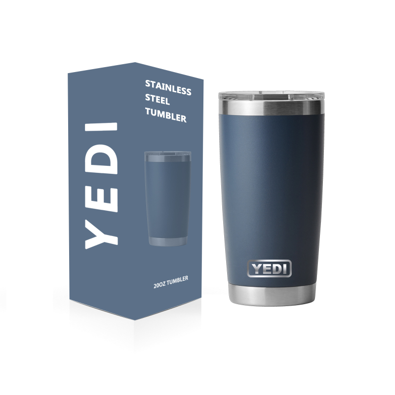 YEDI Custom logo 20oz Stainless Steel Tumbler Double Wall Insulated Travel Coffee Mug 20oz Tumbler Cup With Magnetic Slide Lid