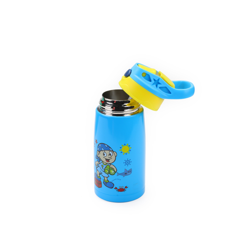 YEDI 12oz BPA-Free 18/8 Stainless Steel Double-Wall Vacuum Insulated Kids Water Bottle with Straw Lid for Camping