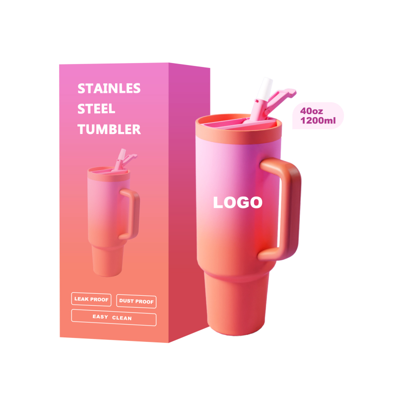 YEDI Stainless Steel Water Bottle with Patented Handle Flip Straw Leak-Resistant Insulated Tumbler Featuring Rubber Base