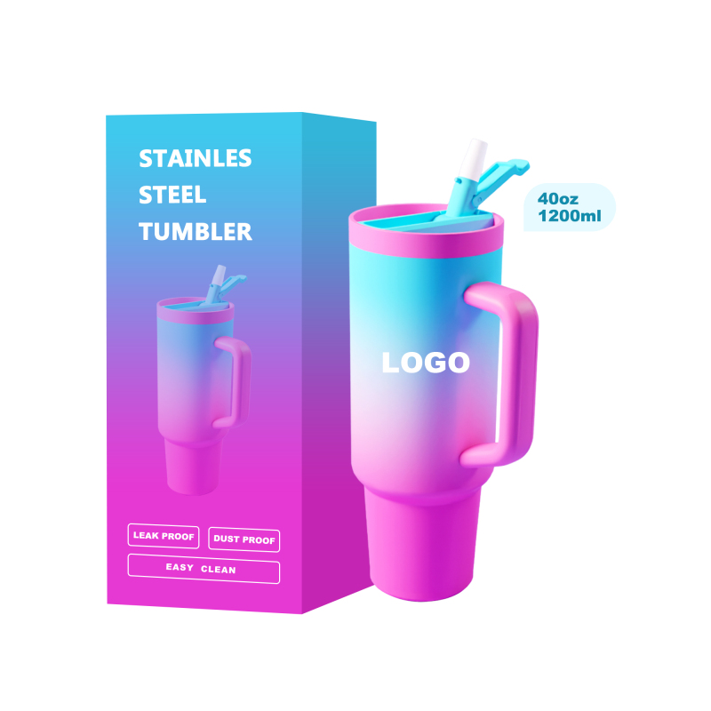 YEDI Stainless Steel Water Bottle with Patented Handle Flip Straw Leak-Resistant Insulated Tumbler Featuring Rubber Base