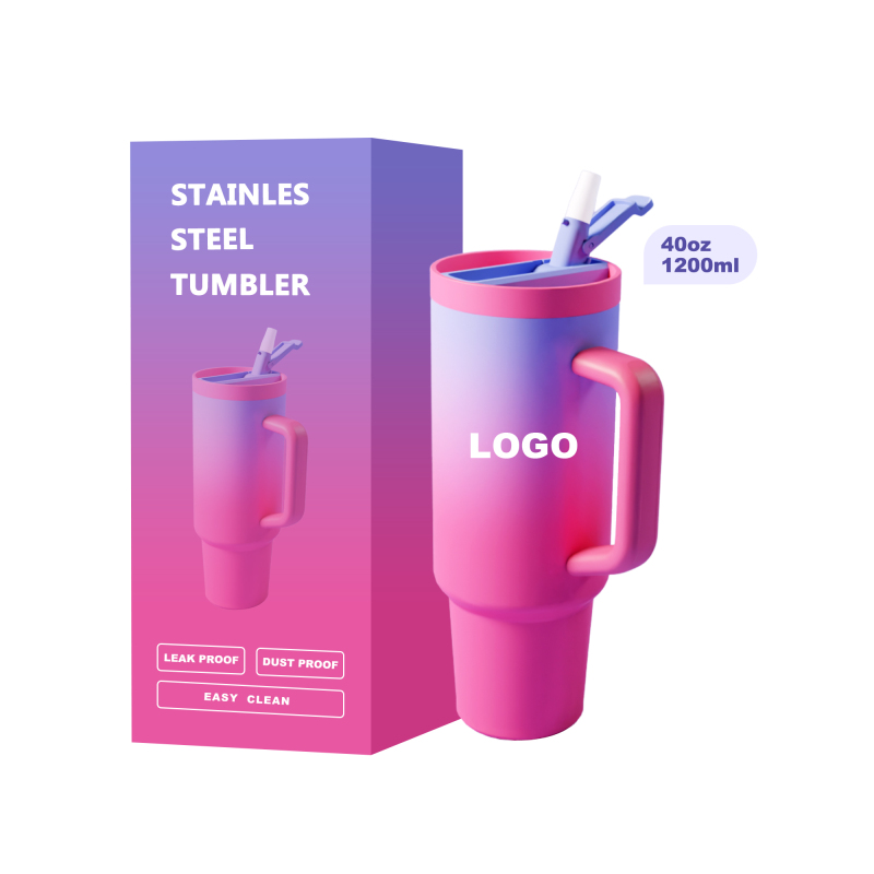 YEDI Stainless Steel Water Bottle with Patented Handle Flip Straw Leak-Resistant Insulated Tumbler Featuring Rubber Base