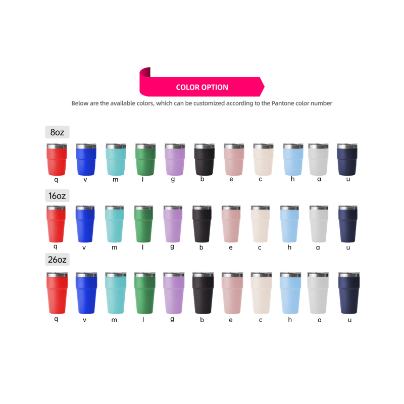 Custom 8oz Stainless Steel Stackable Tumbler with Magnetic Lid Espresso Coffee Cup