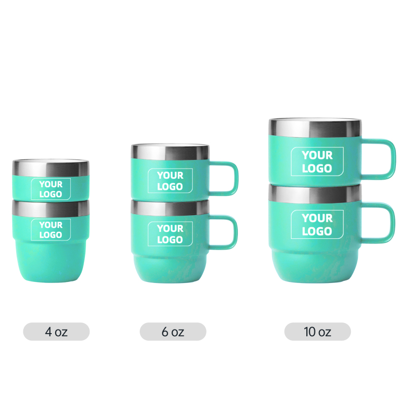 YEDI 2025 Tasses empilables en acier inoxydable, isolées sous vide, avec doublure en céramique, 4 g, 6 g, 10 g, vente en gros, meilleures ventes