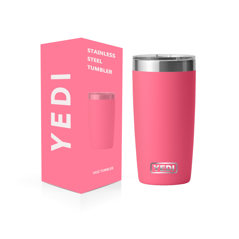 YEDI 10oz Classic Camp Cocktail Tumbler Hot Sell 10 oz Firefly Yellow Wine Glass with Slider Lid Customizable Logo