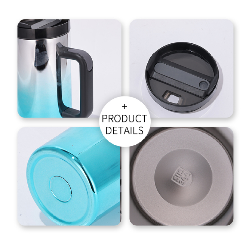 40 oz Tumbler with Handle and Straw Stainless Steel Insulated Lid Straw Lid Reusable Water Bottle Vacuum Travel Coffee Mug Cup