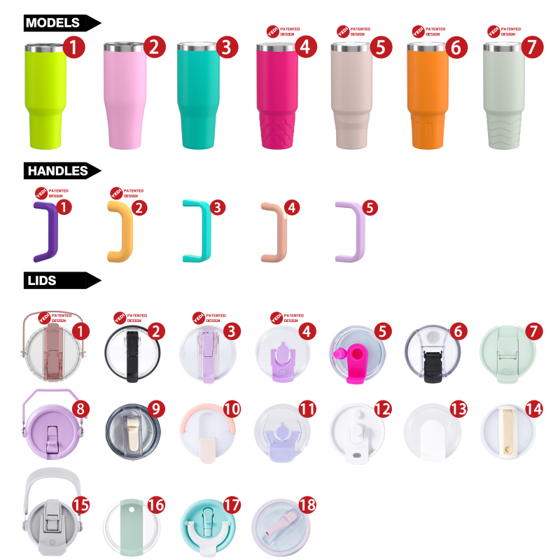 ODM 40OZ Double Wall Stainless Steel Tumbler Square Insulated Vacuum Hot & Cold Straw Cup with Handle Travel-friendly