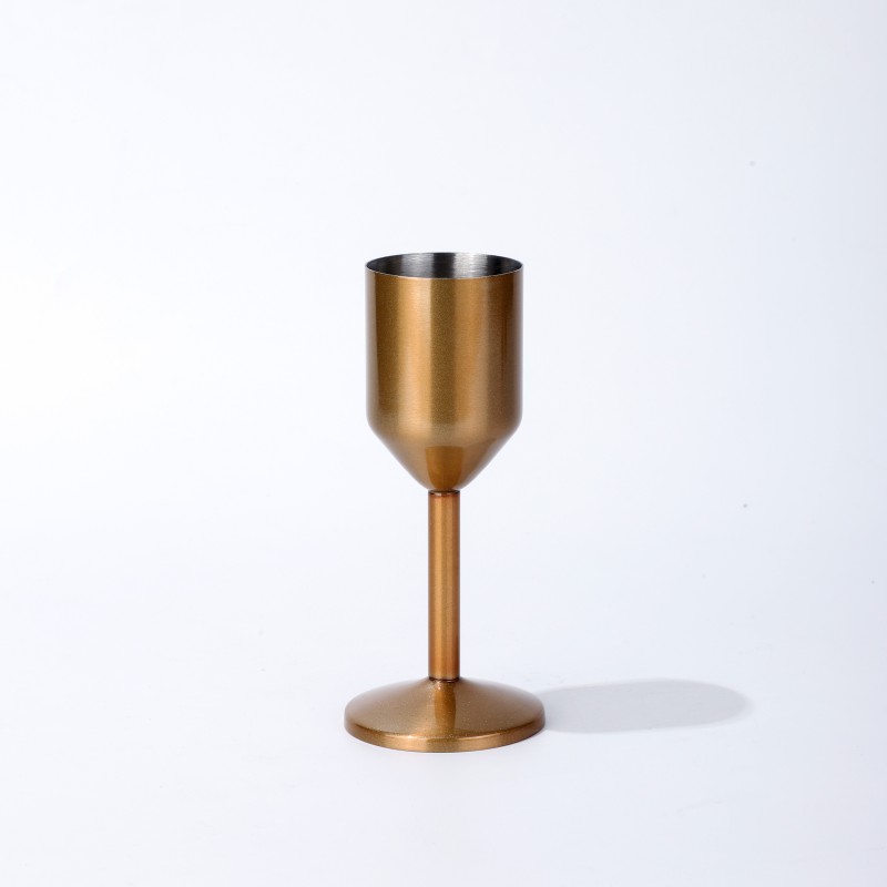 100ml Stainless Steel Champagne Flutes Custom Color Rubber Base Available