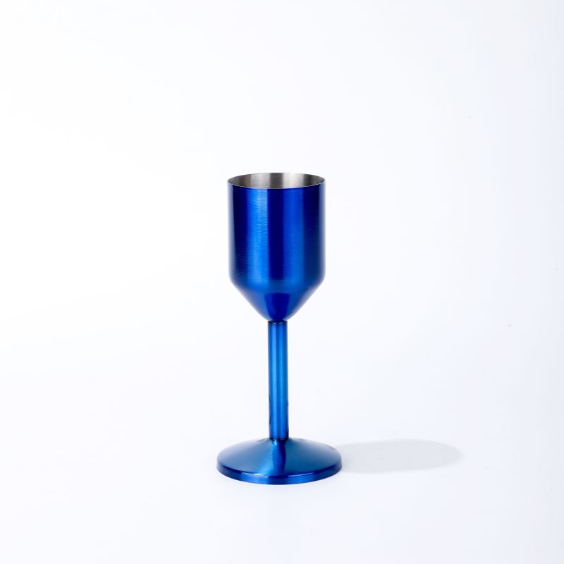 100ml Stainless Steel Champagne Flutes Custom Color Rubber Base Available