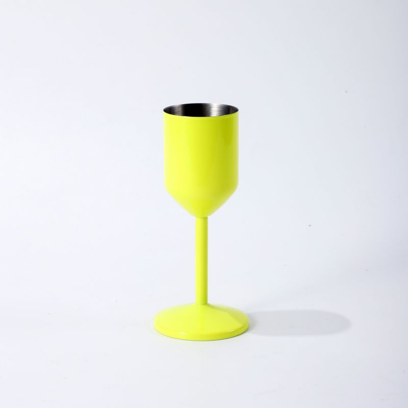 100ml Stainless Steel Champagne Flutes Custom Color Rubber Base Available