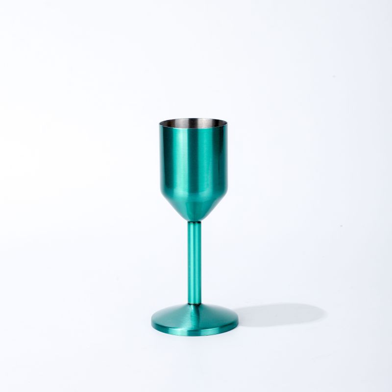 100ml Stainless Steel Champagne Flutes Custom Color Rubber Base Available