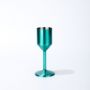 100ml Stainless Steel Champagne Flutes Custom Color Rubber Base Available