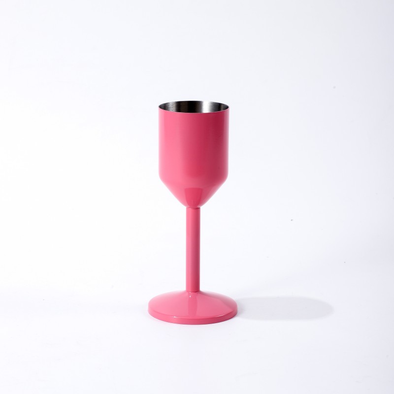 100ml Stainless Steel Champagne Flutes Custom Color Rubber Base Available