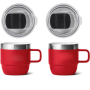 YEDI 4oz Custom Printed Coffee Mugs Magnetic Suction Lid Ceramic Lining Stainless Steel Outdoor Portable Tumbler Drinking Mug