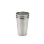 YEDI 16 Ounce Stainless Steel Pint Cups Shatterproof Cup Tumblers Unbreakable Metal Drinking Glasses for Bar, Home, Restaurant