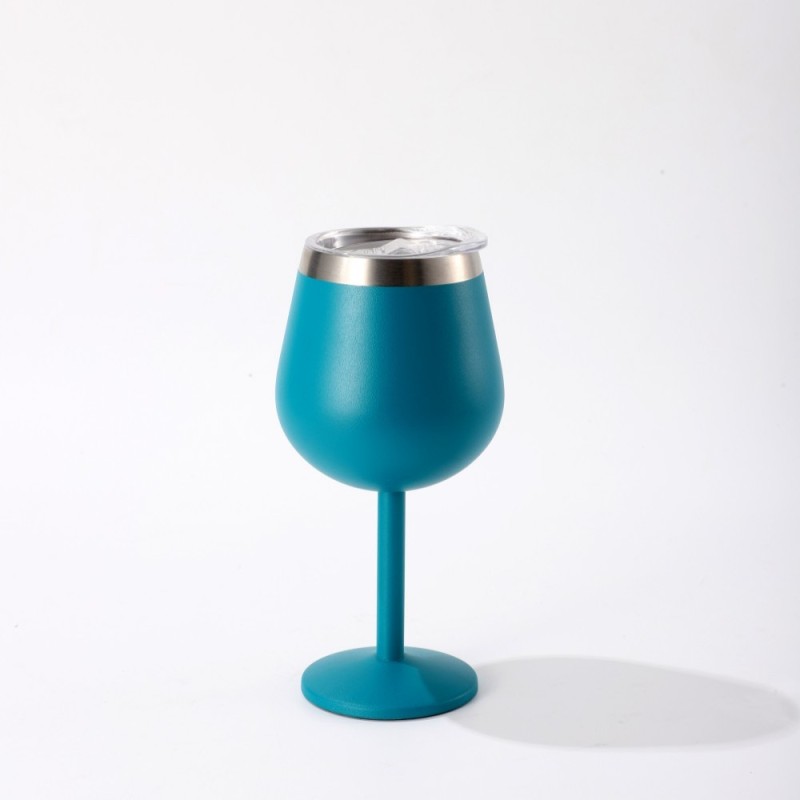 Verre à vin isotherme en acier inoxydable 300 de 304 ml avec couvercle, double paroi, pour fête, pique-nique, piscine, plage